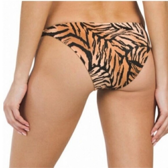 Tori Praver Tiger Print Marlow Classic Bikini Bottoms - Picture 2 of 8